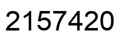 Number 2157420 black image