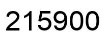 Number 215900 black image