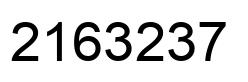 Number 2163237 black image