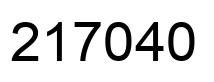 Number 217040 black image