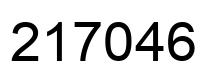 Number 217046 black image