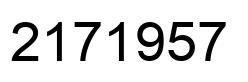 Number 2171957 black image