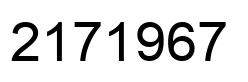 Number 2171967 black image