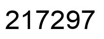 Number 217297 black image