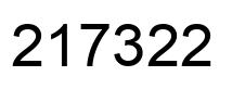 Number 217322 black image