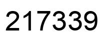 Number 217339 black image