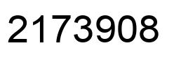 Number 2173908 black image