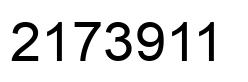 Number 2173911 black image