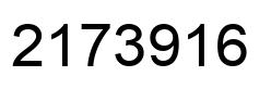 Number 2173916 black image