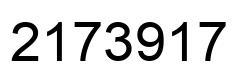Number 2173917 black image