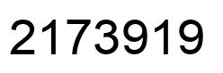 Number 2173919 black image