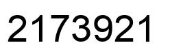 Number 2173921 black image