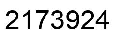Number 2173924 black image