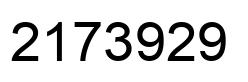 Number 2173929 black image