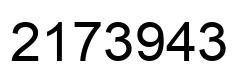 Number 2173943 black image