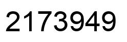 Número 2173949 imagen negro