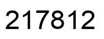 Number 217812 black image