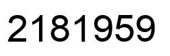 Number 2181959 black image