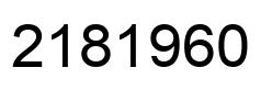 Number 2181960 black image