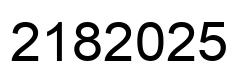 Number 2182025 black image