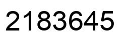 Number 2183645 black image