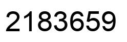 Number 2183659 black image