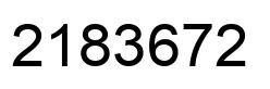 Number 2183672 black image