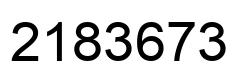 Number 2183673 black image