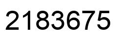 Number 2183675 black image
