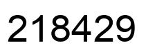 Número 218429 imagen negro