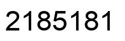 Number 2185181 black image