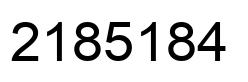 Number 2185184 black image