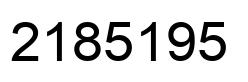 Number 2185195 black image