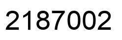Number 2187002 black image