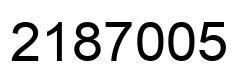 Number 2187005 black image