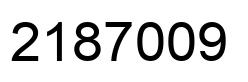 Number 2187009 black image