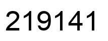 Number 219141 black image