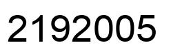 Number 2192005 black image