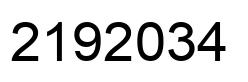 Number 2192034 black image