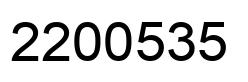 Number 2200535 black image