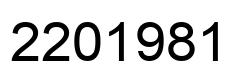 Number 2201981 black image