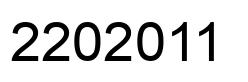 Number 2202011 black image