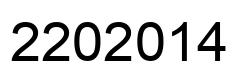 Number 2202014 black image