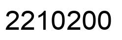 Number 2210200 black image