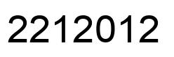 Number 2212012 black image