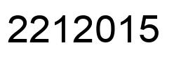 Number 2212015 black image