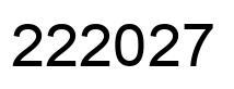 Number 222027 black image