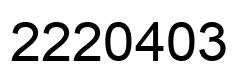 Number 2220403 black image
