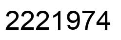 Number 2221974 black image