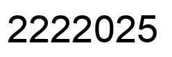 Número 2222025 imagen negro